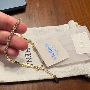 Oshena Jewelry RADIANCE TENNIS BRACELET - GOLD + DIAMOND CZ - NWT - Stackable